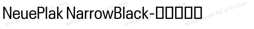 NeuePlak NarrowBlack字体转换